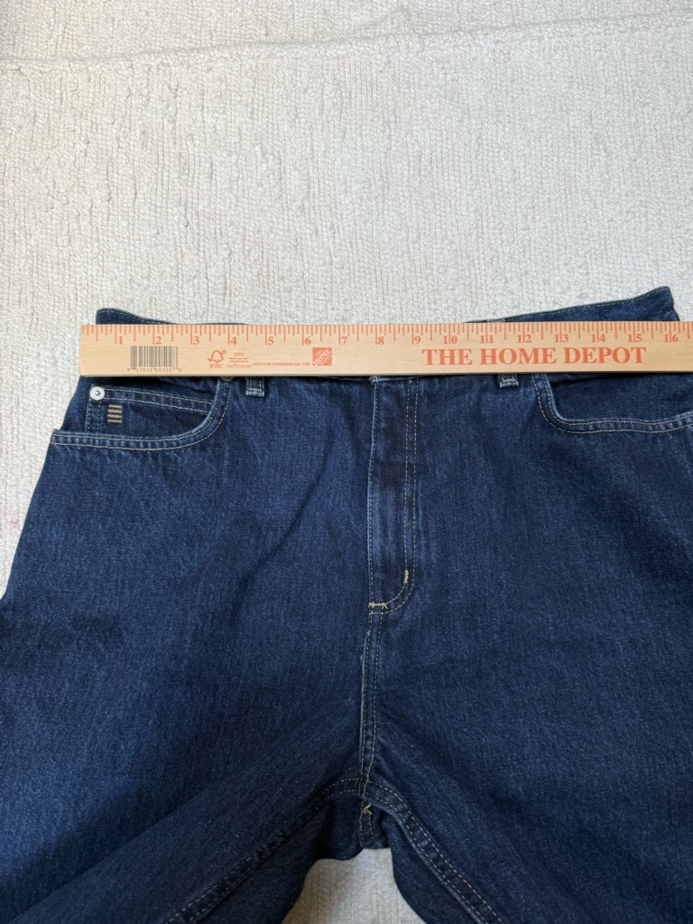 Lands’ End High Rise 100% Cotton Jeans Cropped 24” Inseam Size 14 - Picture 5 of 8